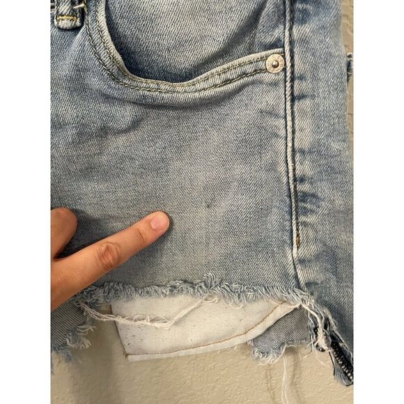 LEVI'S SHORTS 513 29 Cut off Jeans Raw Hem Blue‎ Denim Jean Levis Distressed - Picture 3 of 6